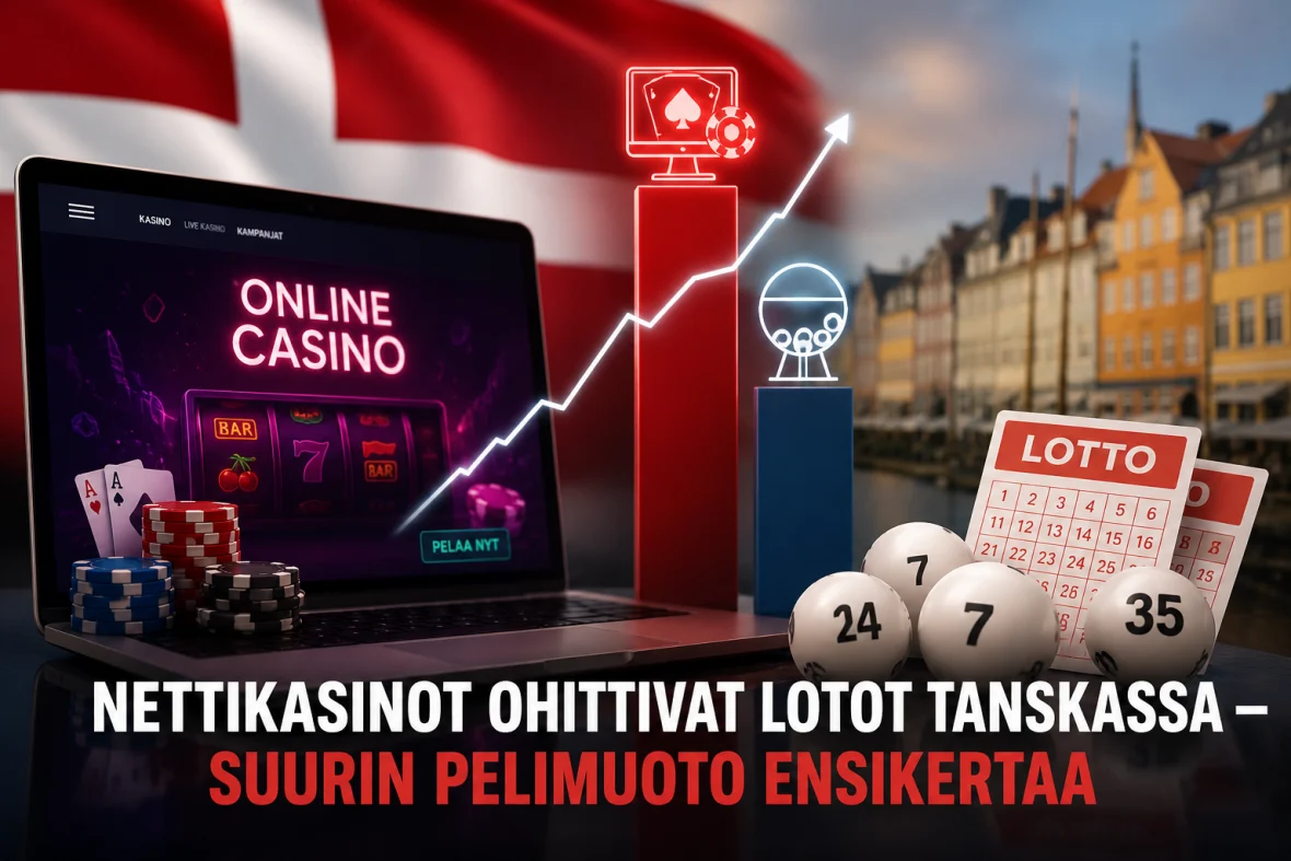 Tanskassa nettikasinot ohittivat lotot ensimäistä kertaa historiassa – suurin rahapelisegmentti
